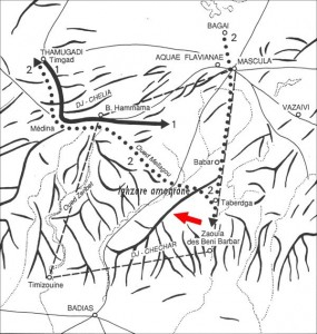 Localisation des ruines sur la carte 