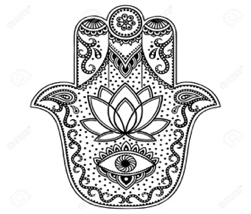 Une conception artistique de la main Hamsa